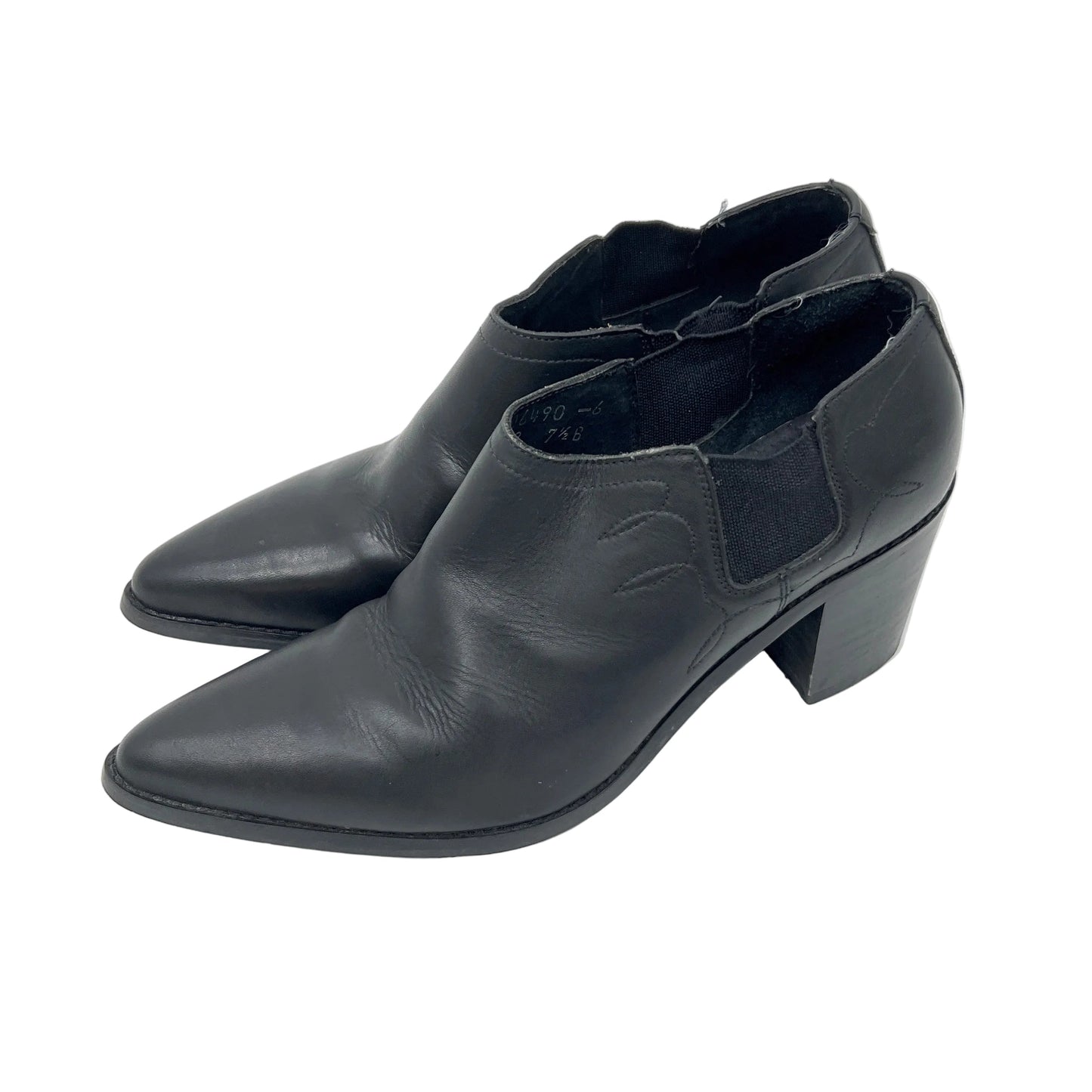 Euro Club Leather Wester Heel Shoes