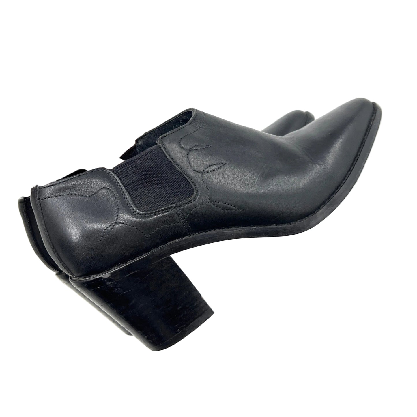 Euro Club Leather Wester Heel Shoes