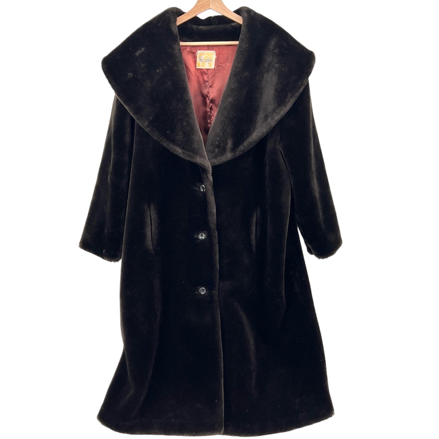 Vintage Nicollini Faux Fur Coat XL-XLL