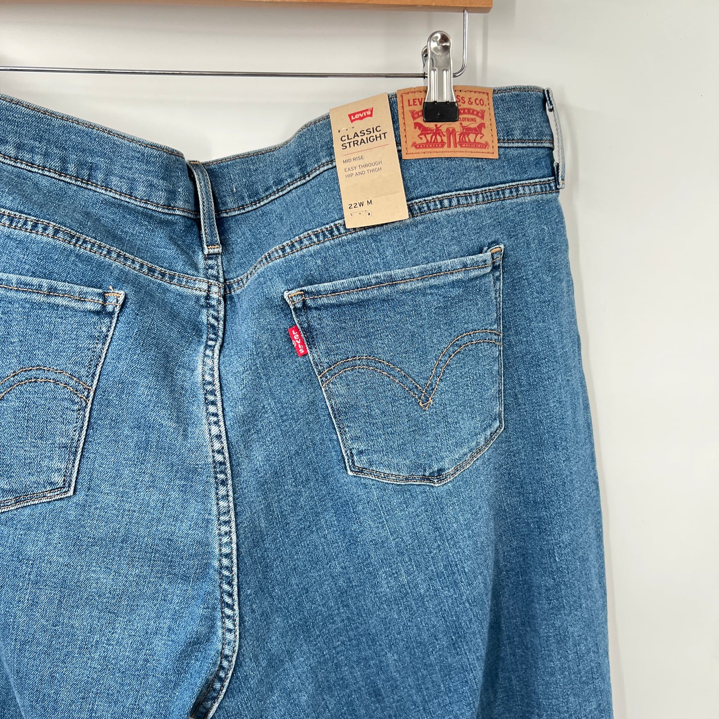 NWT Levi's 414 Classic Straight Jeans 22W
