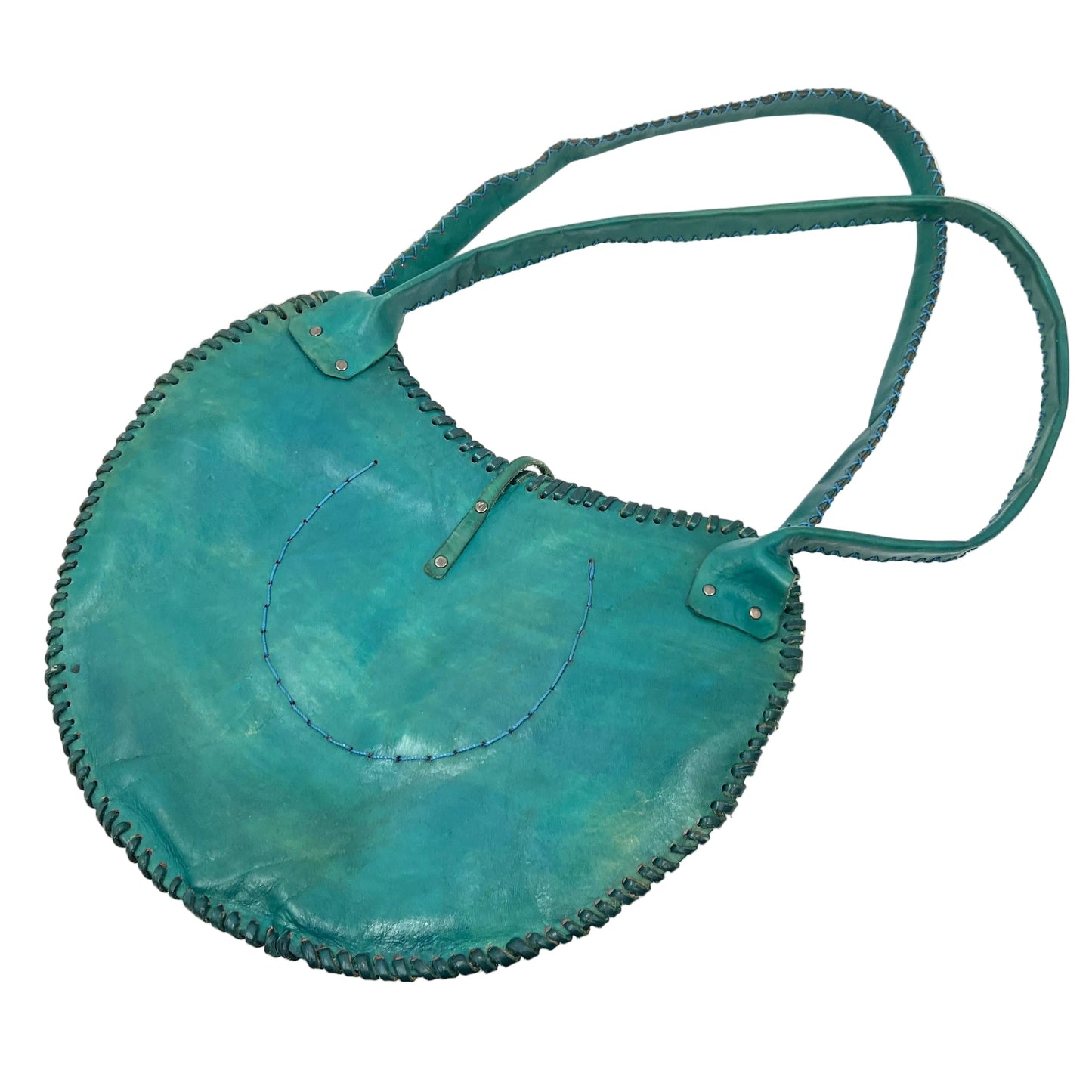 Artisanal Tooled Leather Whimsical Shoulder Bag