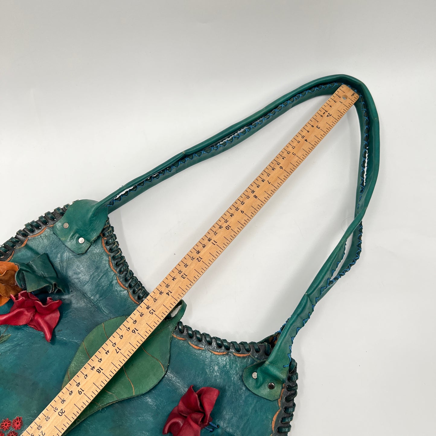 Artisanal Tooled Leather Whimsical Shoulder Bag