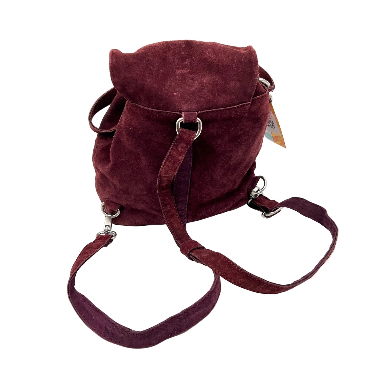 UO Suede Leather Colourblock Mini Backpack
