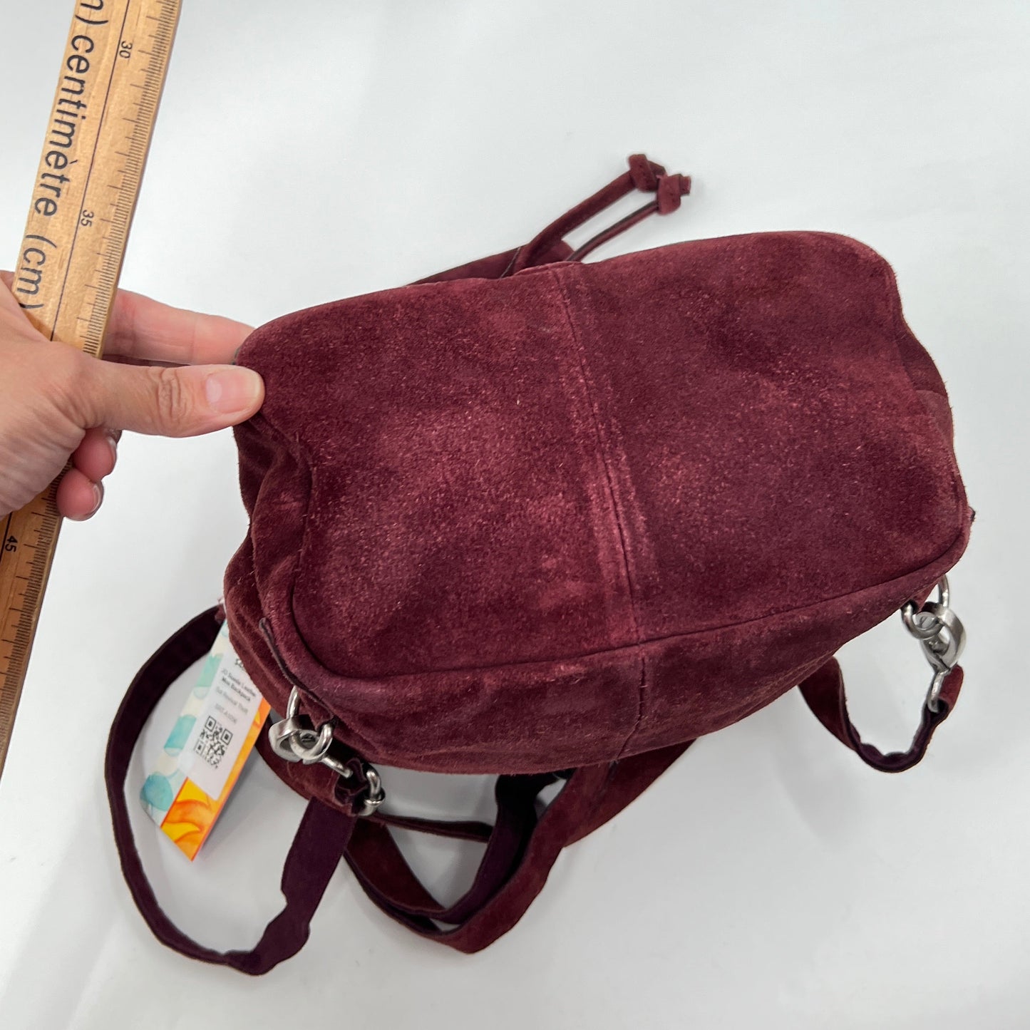UO Suede Leather Colourblock Mini Backpack