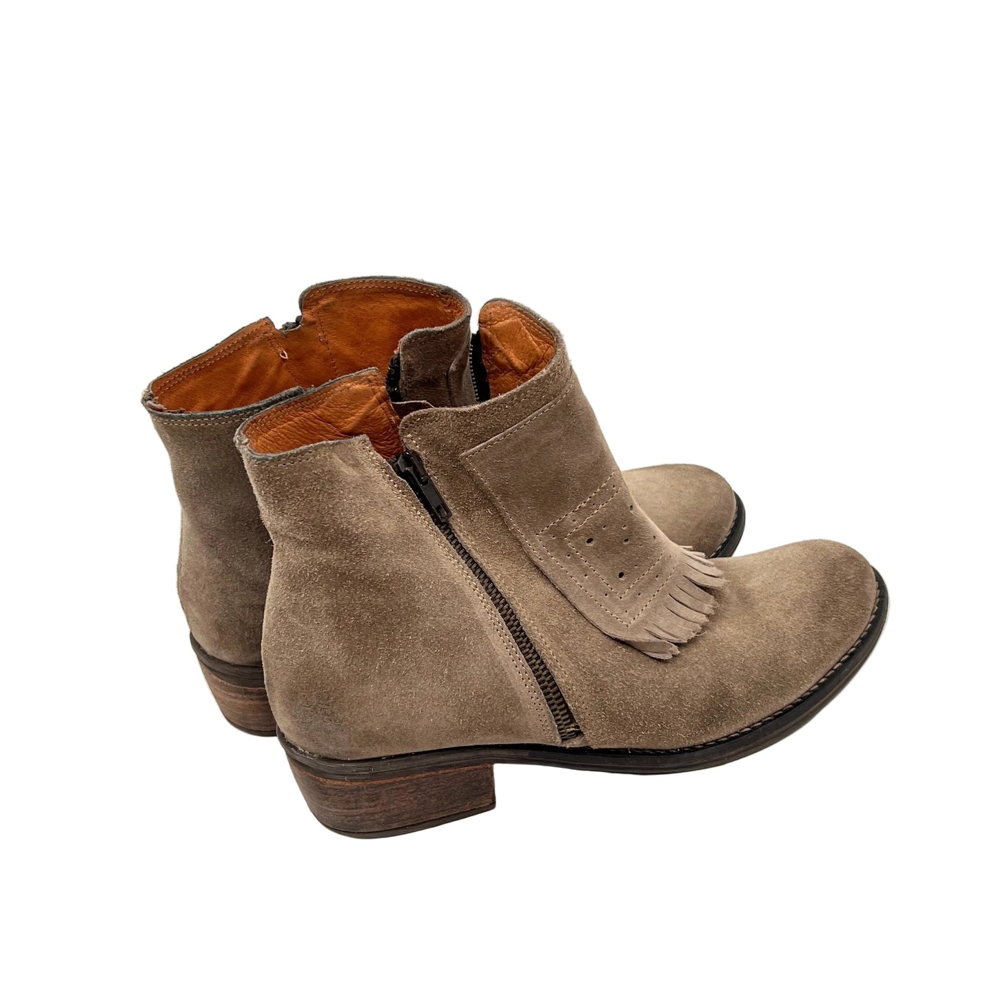 Suede Leather Kiltie Ankle Boots