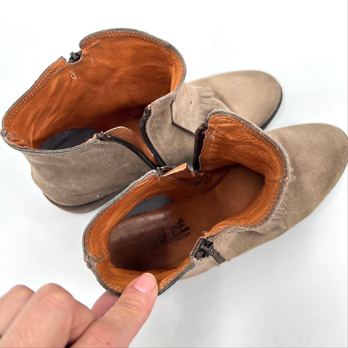 Suede Leather Kiltie Ankle Boots