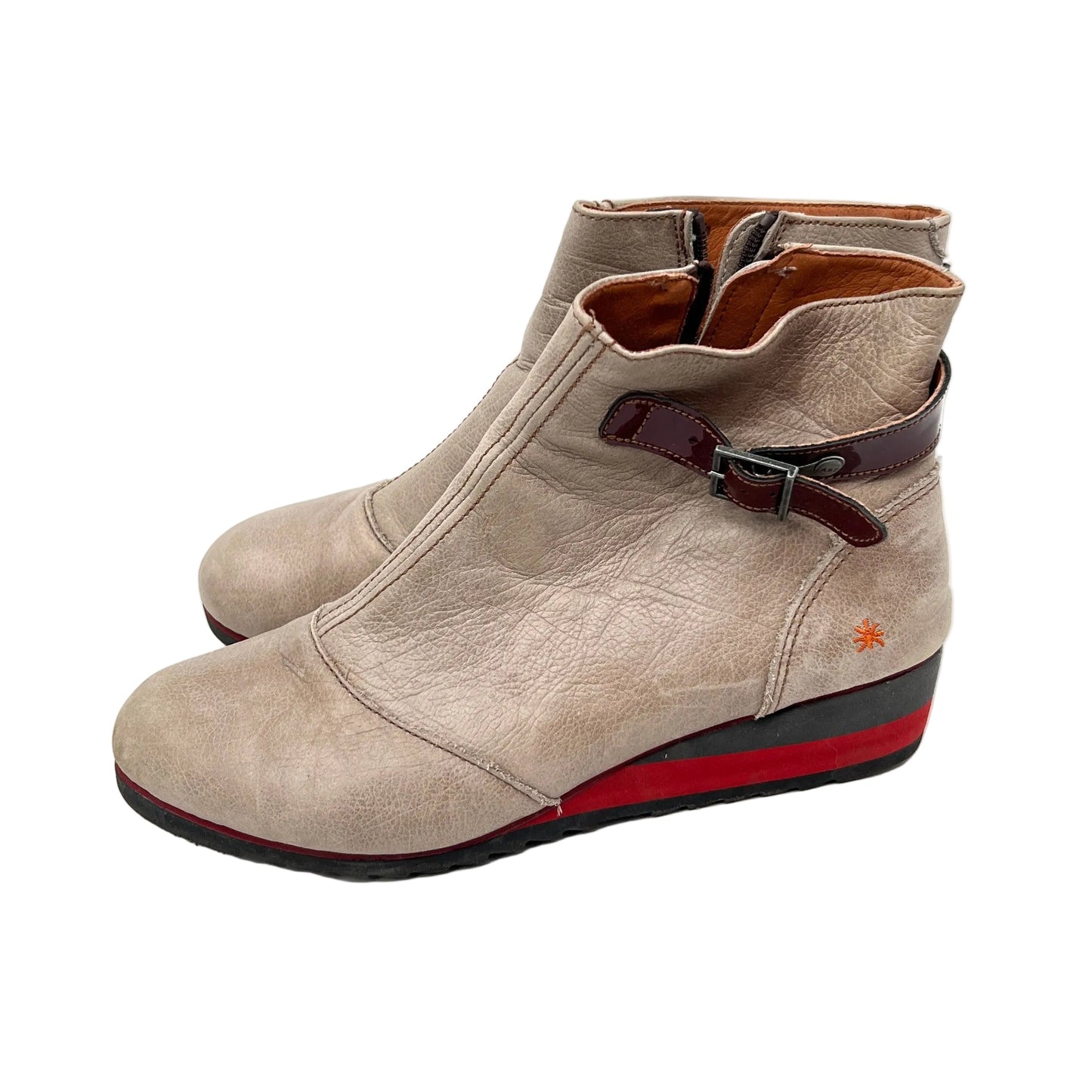 ART Company Leather Wedge Ankle Booties Shoes
