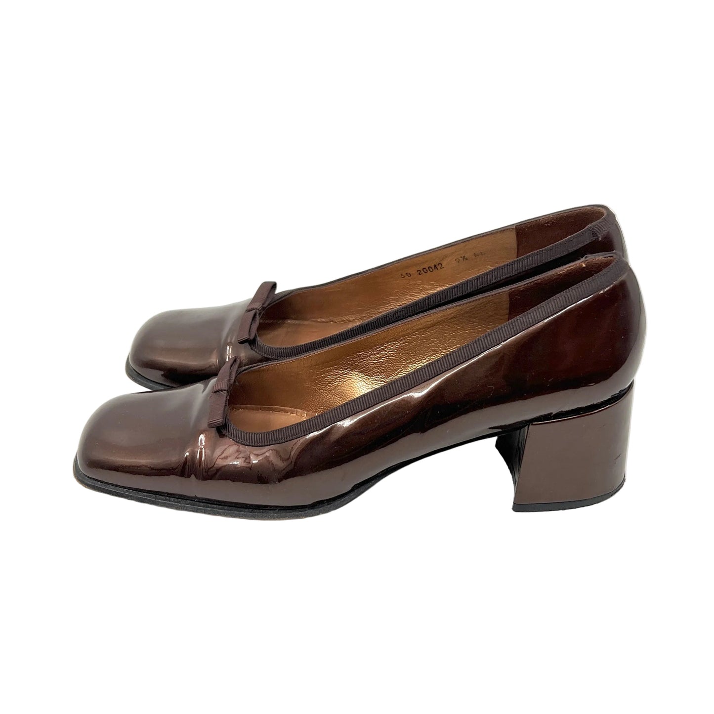 Vintage Arnold Churging Patent Leather Square Toe Shoes