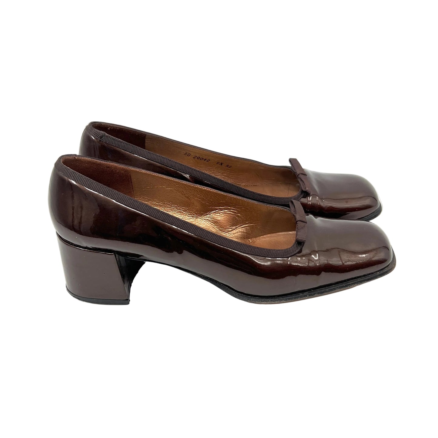 Vintage Arnold Churging Patent Leather Square Toe Shoes