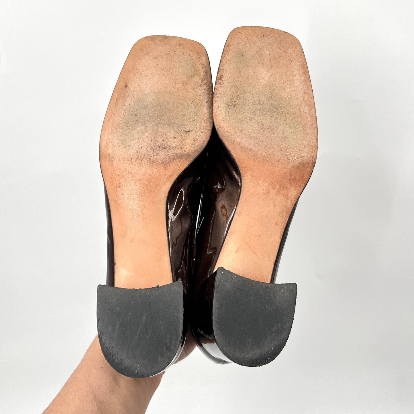Vintage Arnold Churging Patent Leather Square Toe Shoes