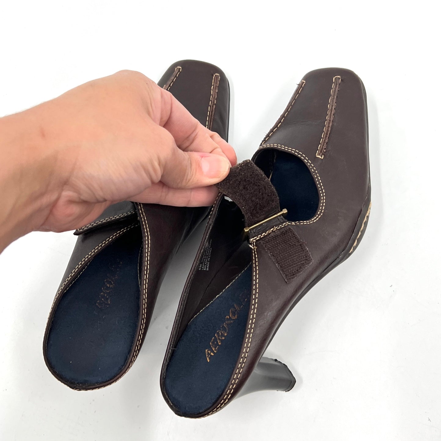 Aerosole Leather Mule Shoes