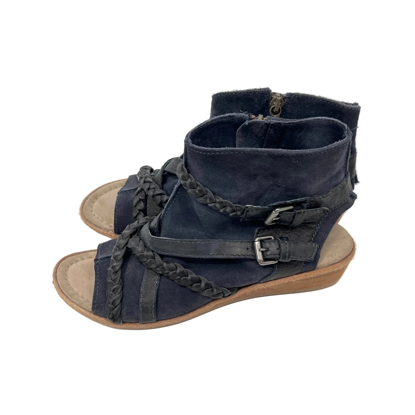 Mjus Leather Ankle Wrap Peep Toe Sandals