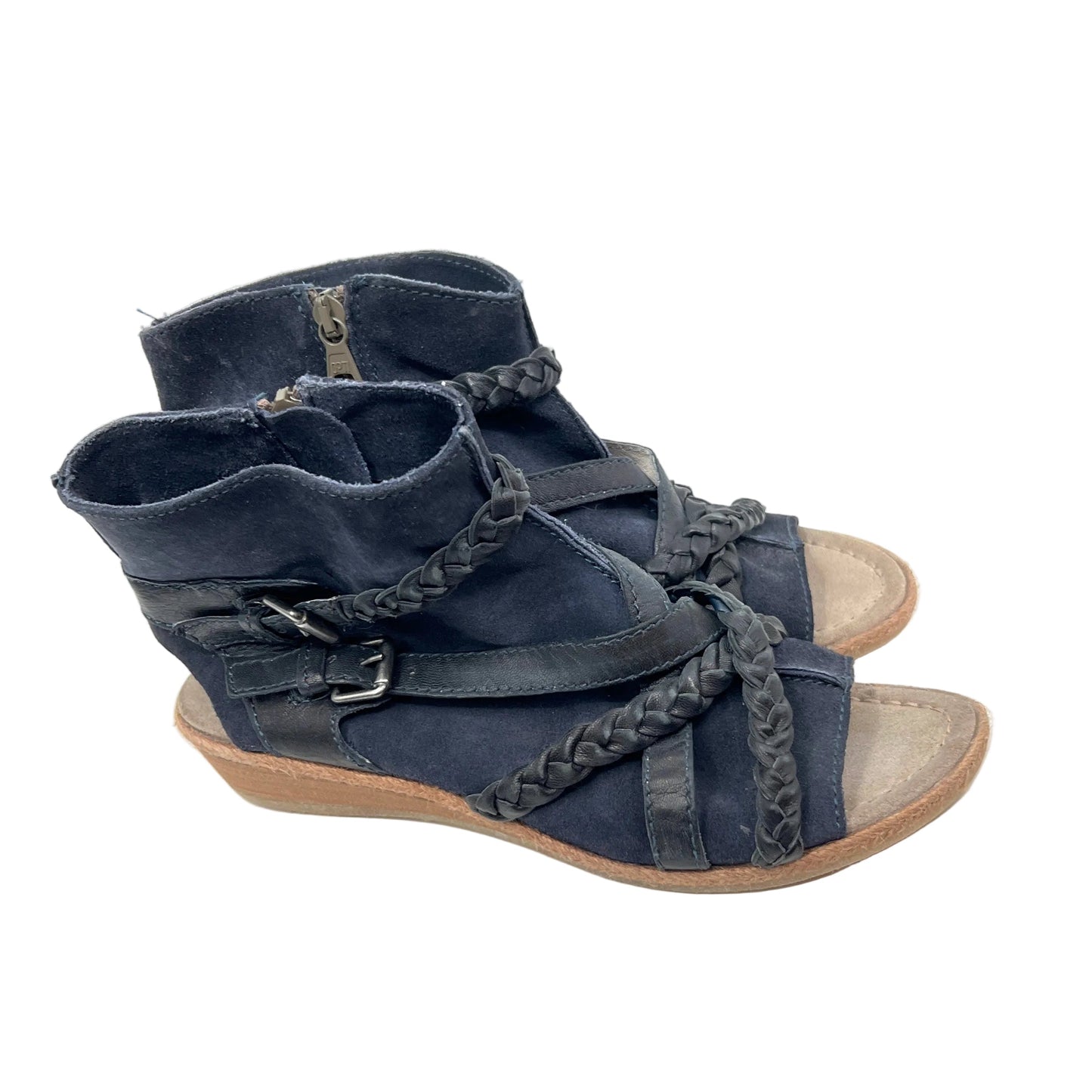 Mjus Leather Ankle Wrap Peep Toe Sandals