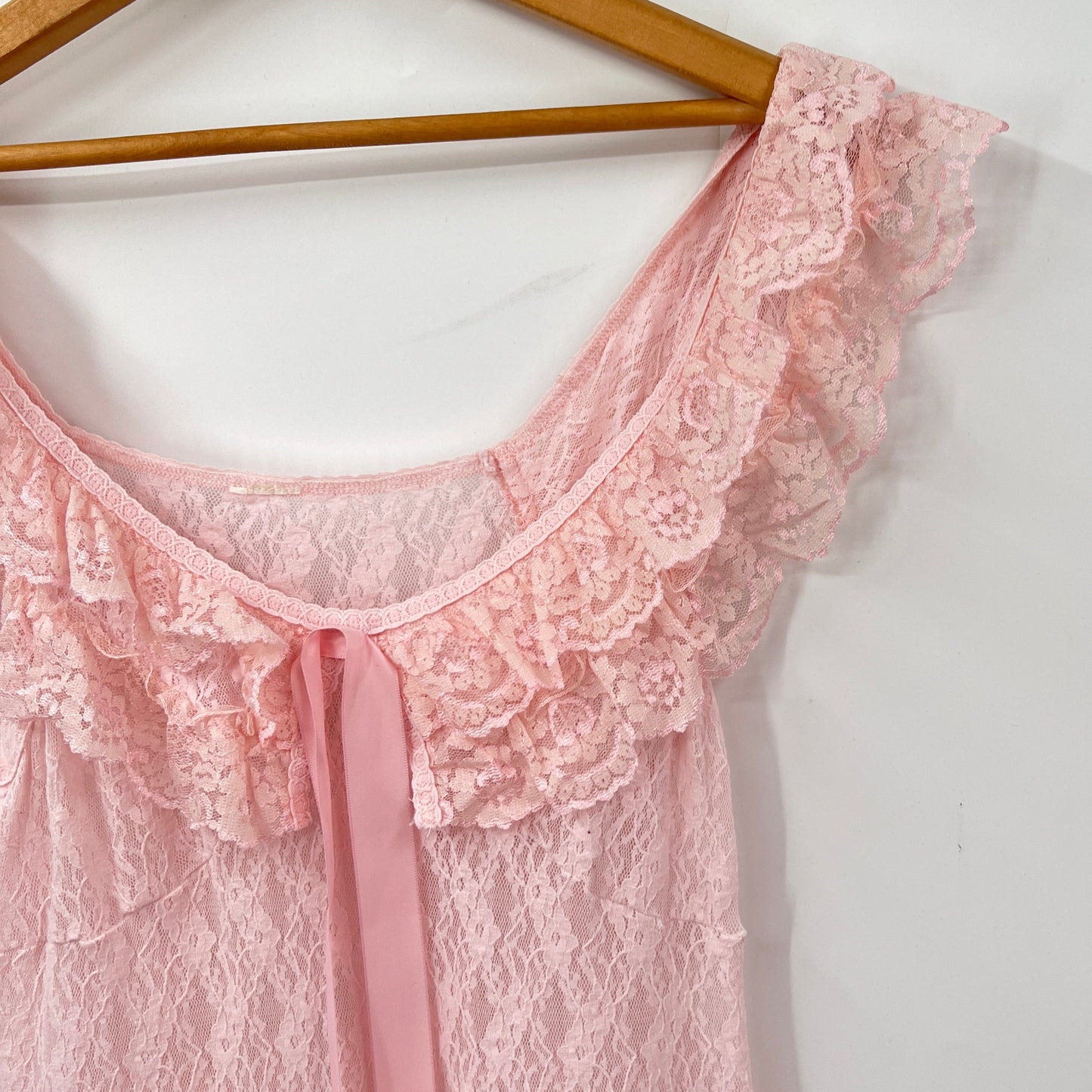 Vintage Lace Ruffle Nightgown