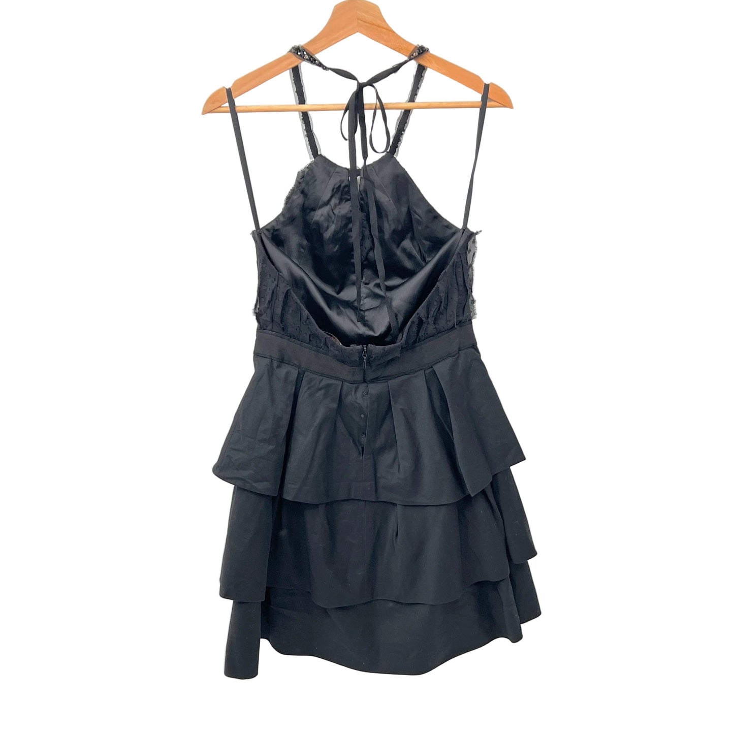 BCBG Maxazria Tiered Halter Cocktail Mini Dress