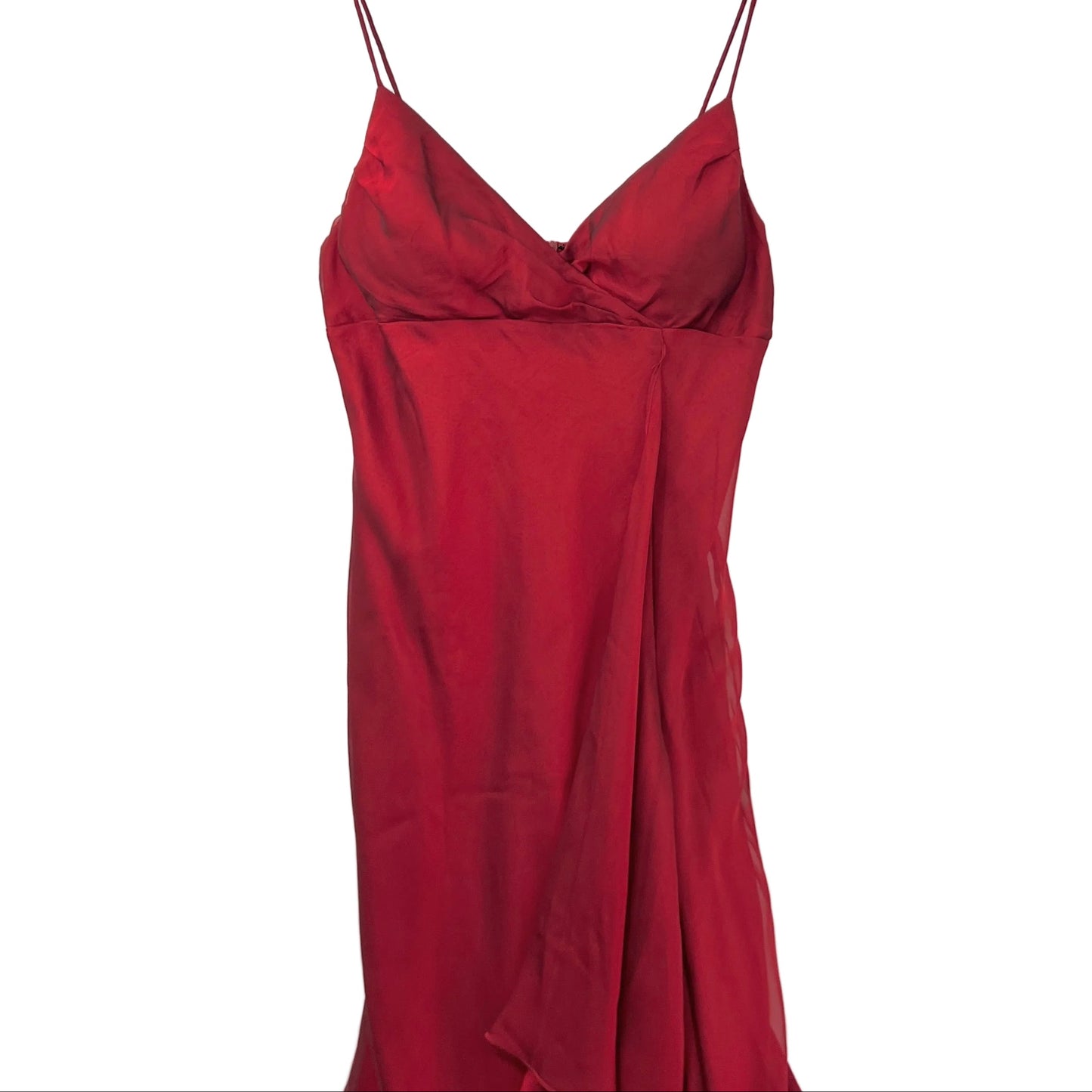 Chelsea Nites Ruffle Front Maxi Dress
