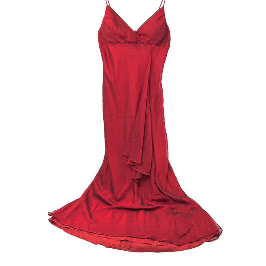 Chelsea Nites Ruffle Front Maxi Dress
