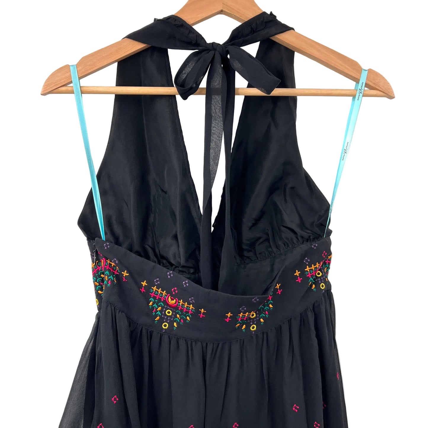 Marciano Pure Silk Embroidred Maxi Dress