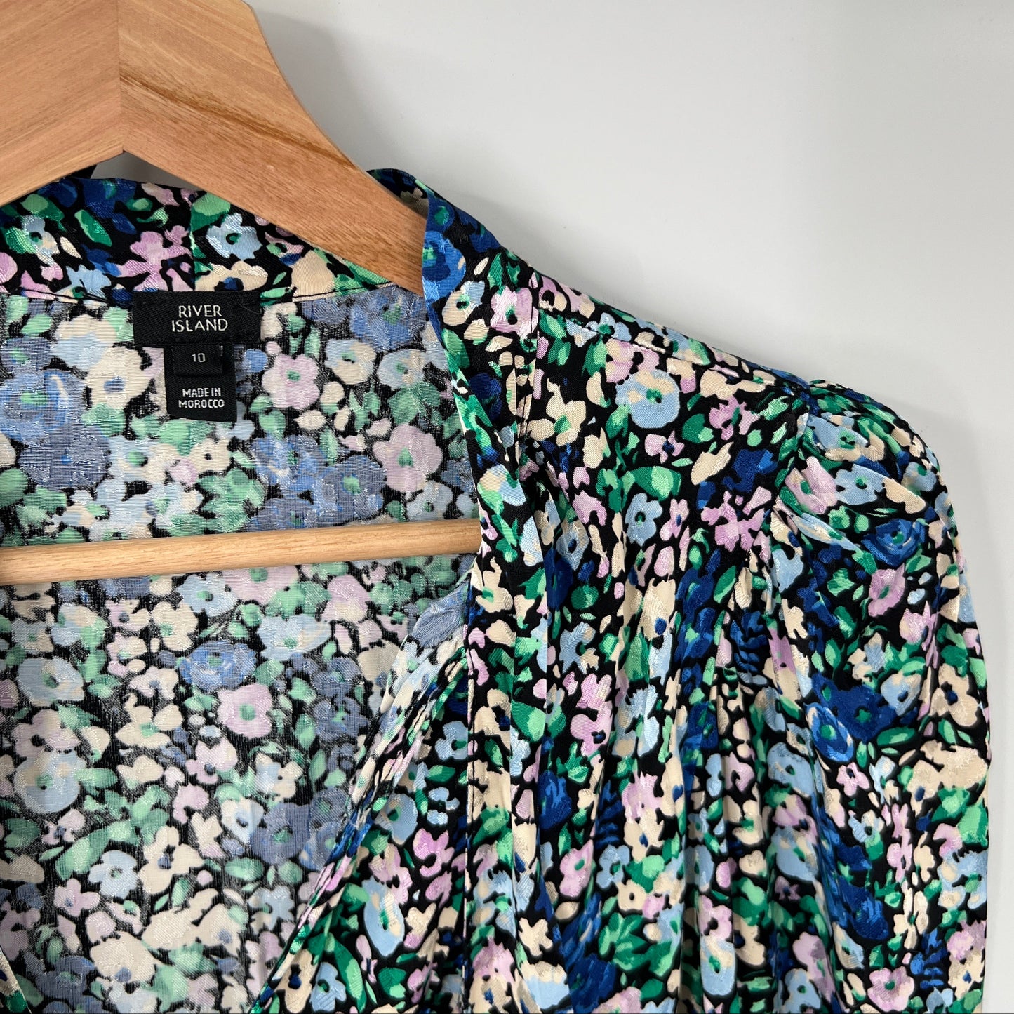 River Island Floral Midi Long Sleeves Dress