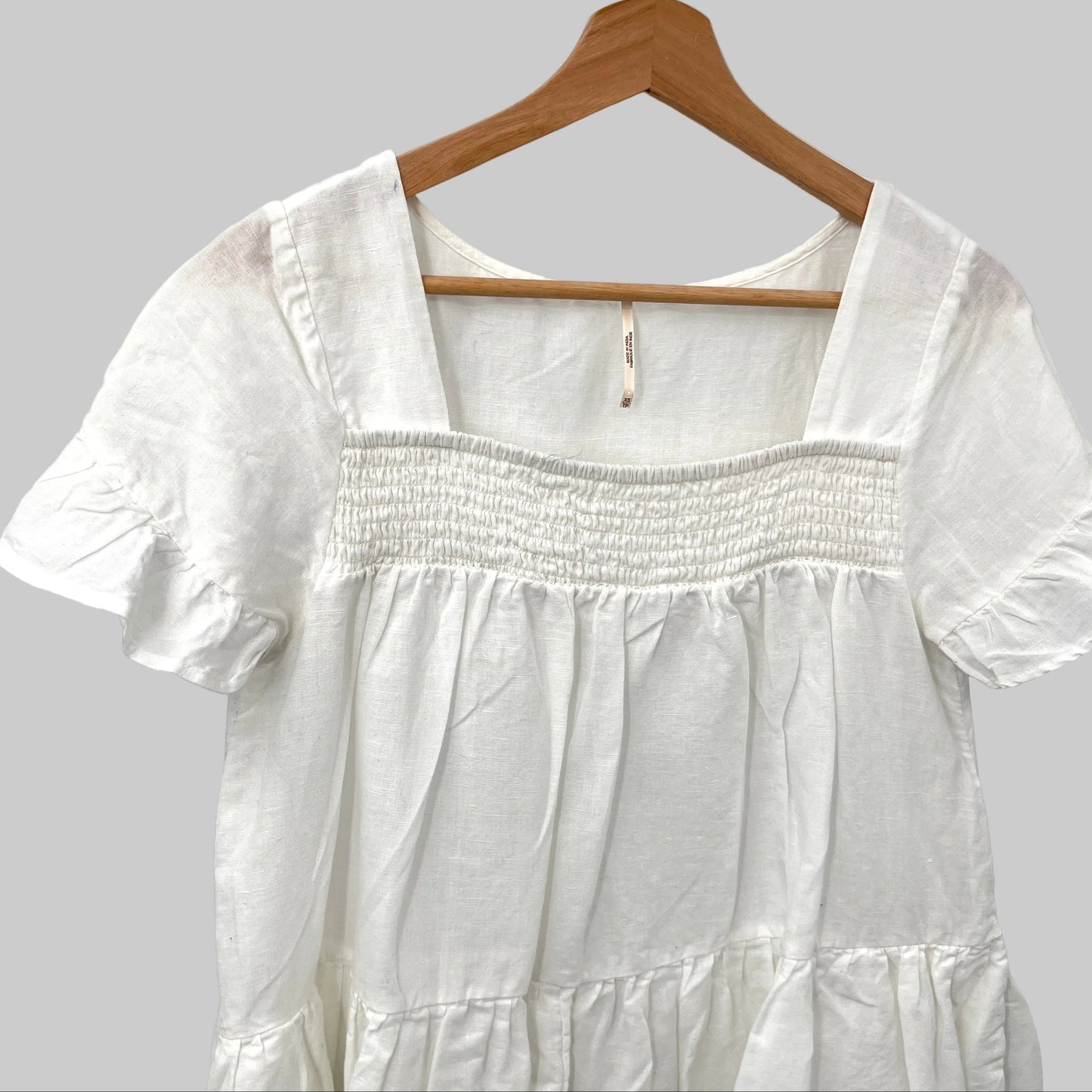 Free People Linen Blend Mini Dress