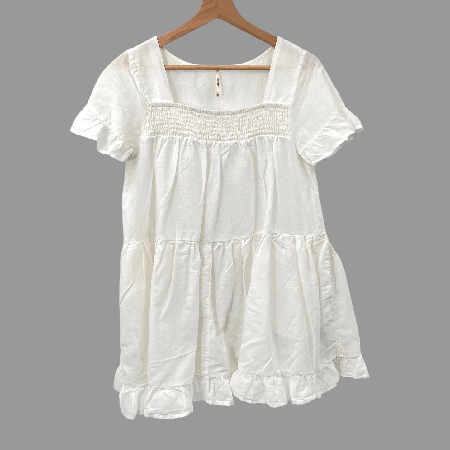 Free People Linen Blend Mini Dress