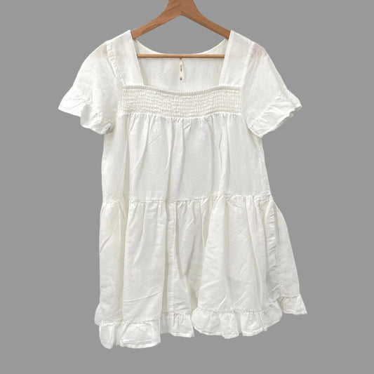 Free People Linen Blend Mini Dress