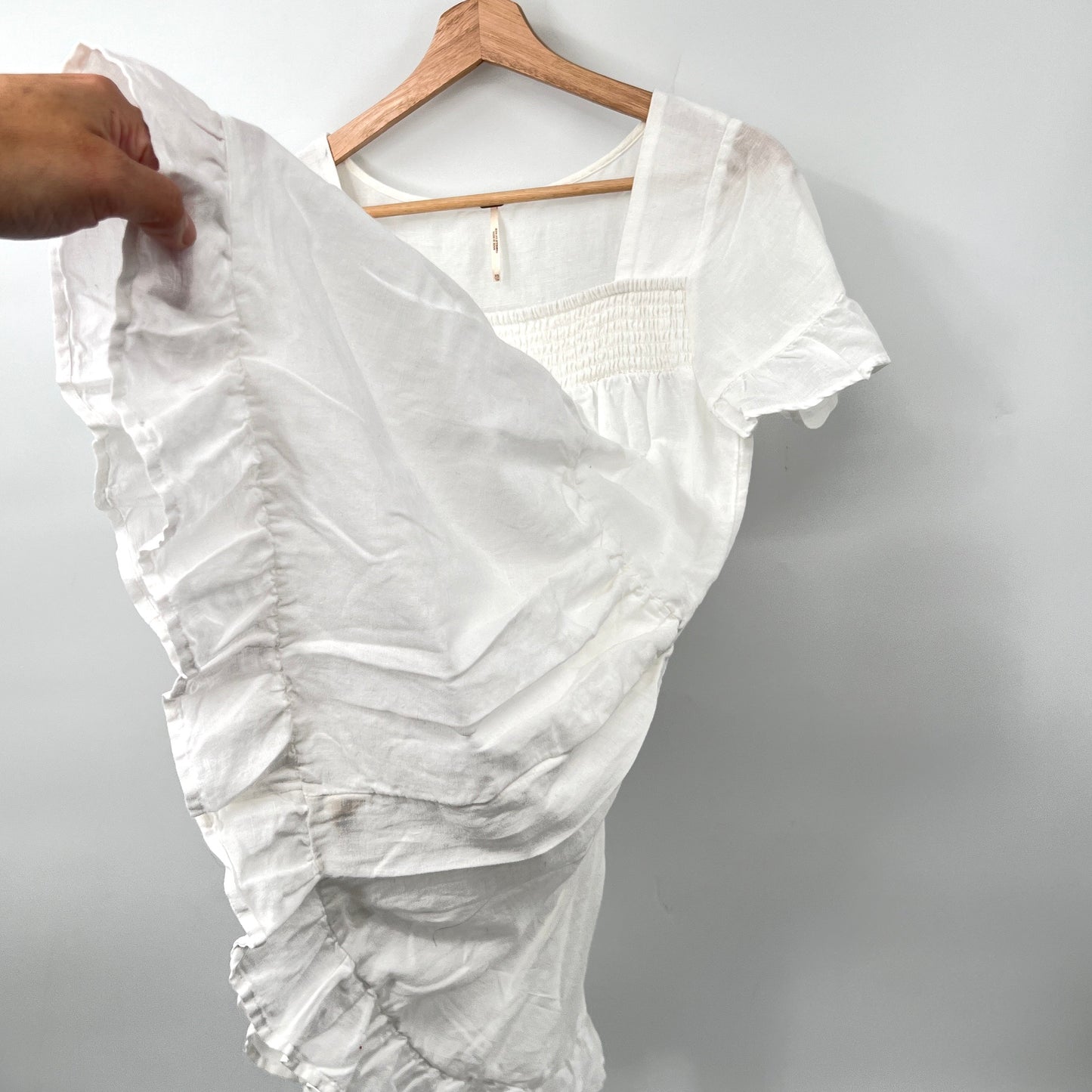 Free People Linen Blend Mini Dress