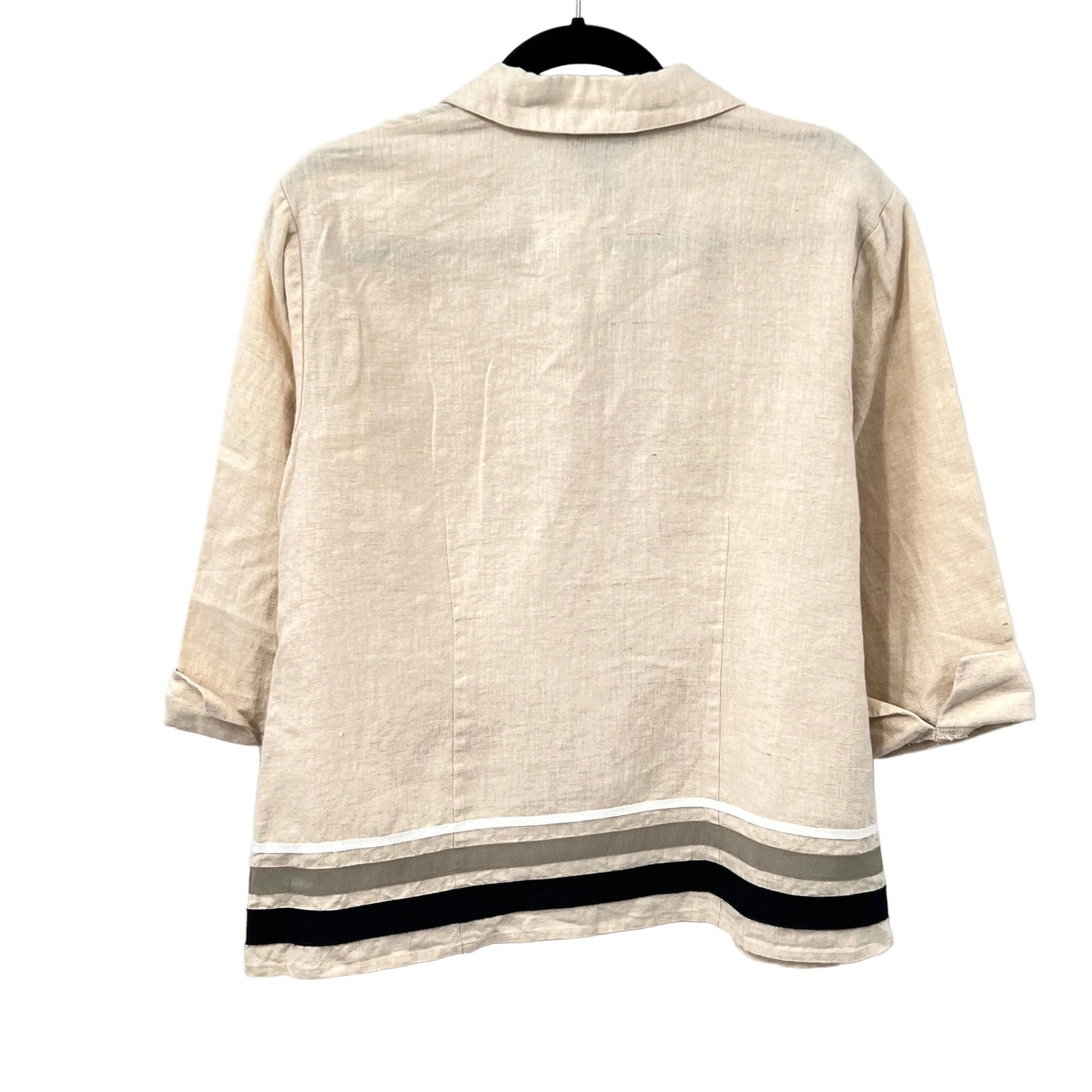 Pure Linen 3/4 Sleeves Boxy Blouse
