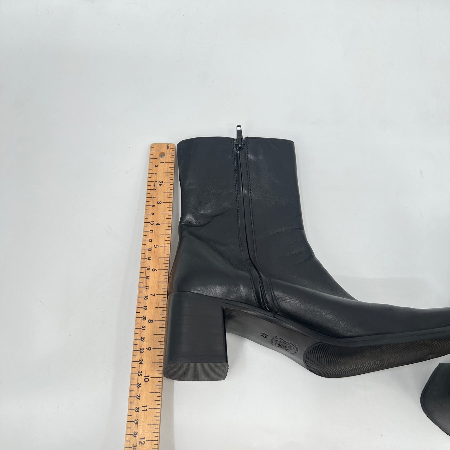 Vintage Bravo Browns Leather Square Toe Heels Boots