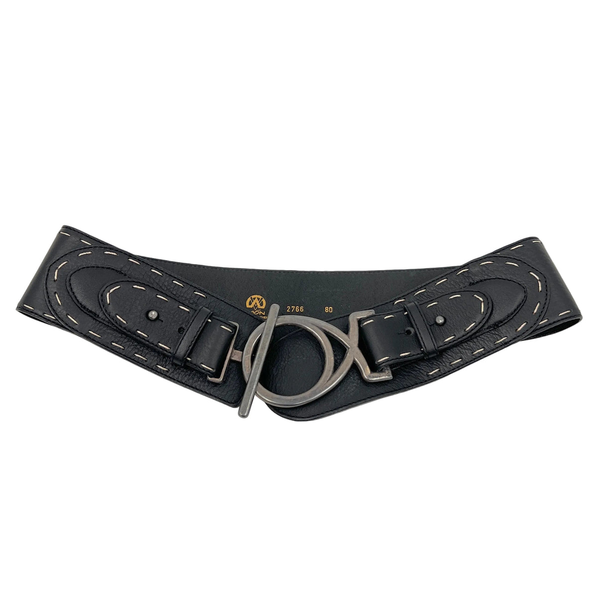 Avion Genuine Leather Wide Belt Ring Buckle