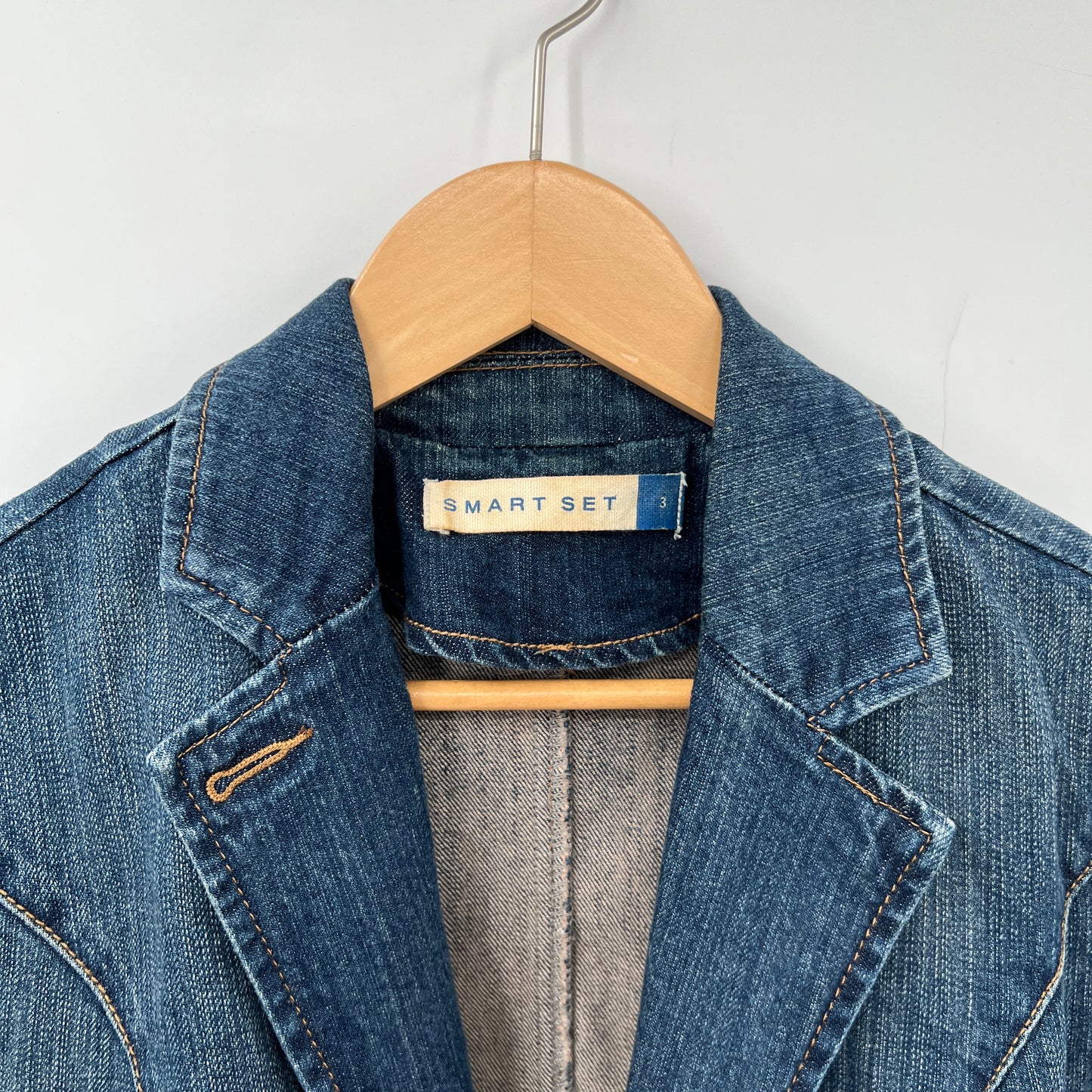 Y2K Smart Set Denim Fitted Blazer