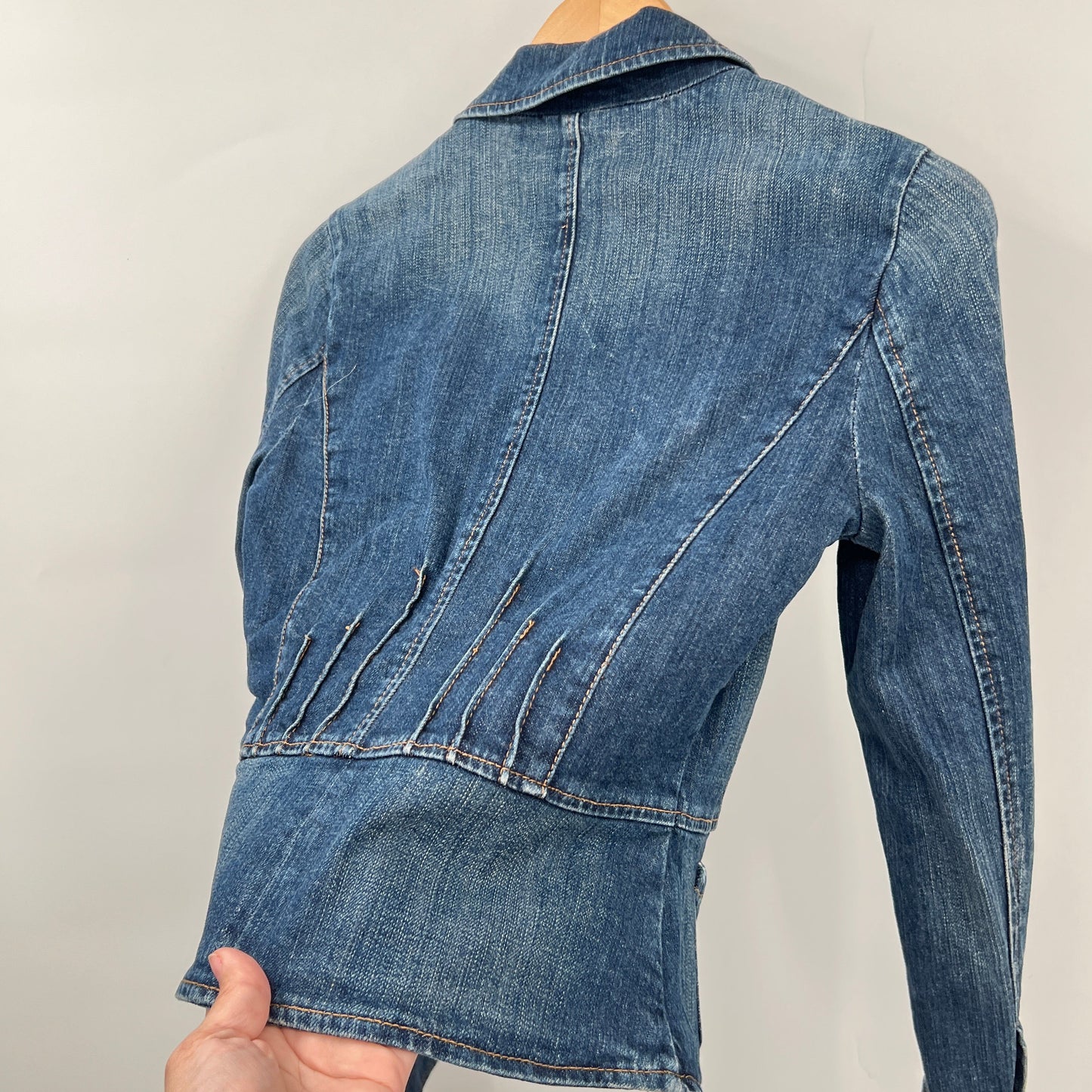 Y2K Smart Set Denim Fitted Blazer