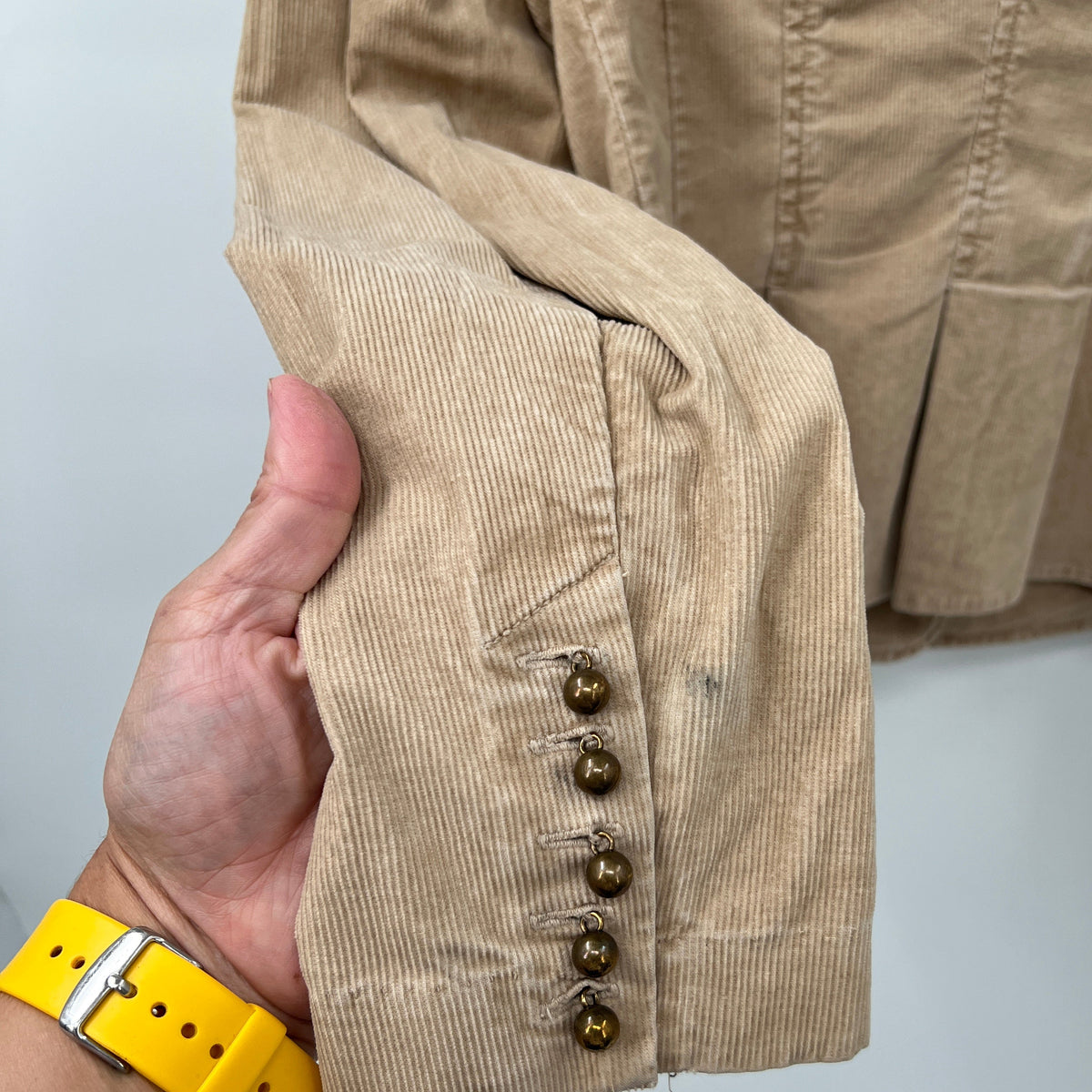 Y2K Gap Corduroy Fitted Pleaded Back Blazer Jacket