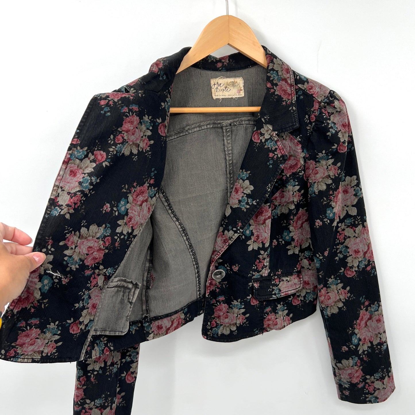Retro Free People Cropped Fitted Blazer - Jacket
