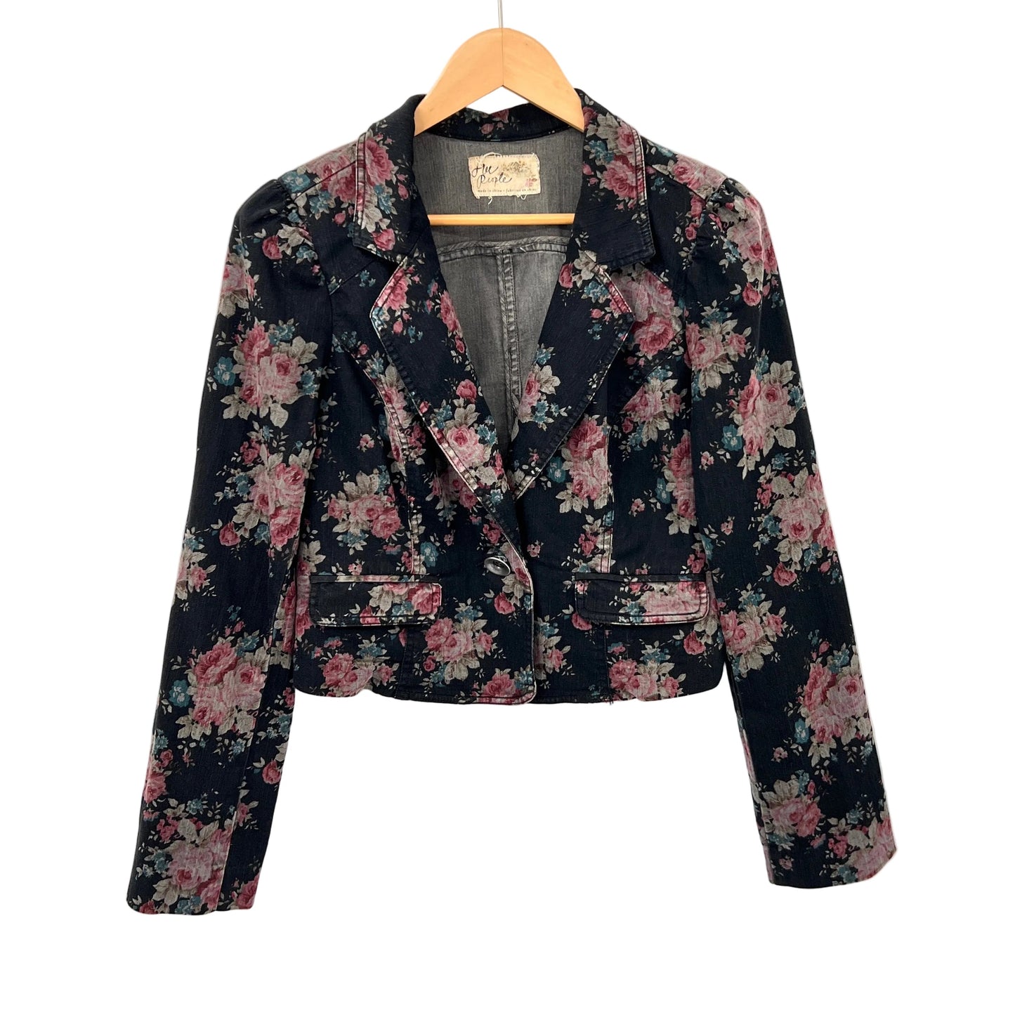 Retro Free People Cropped Fitted Blazer - Jacket