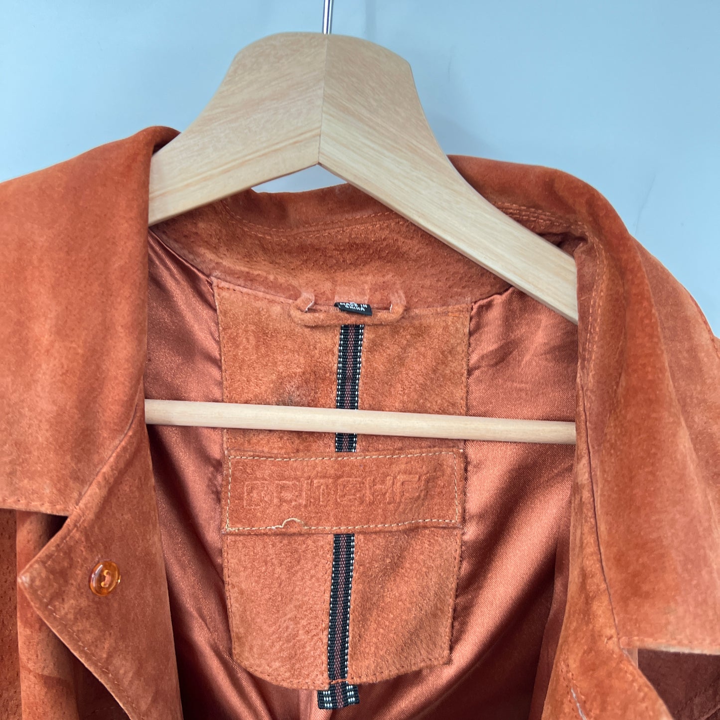 Vintage Britches Boxy Long Leather Jacket