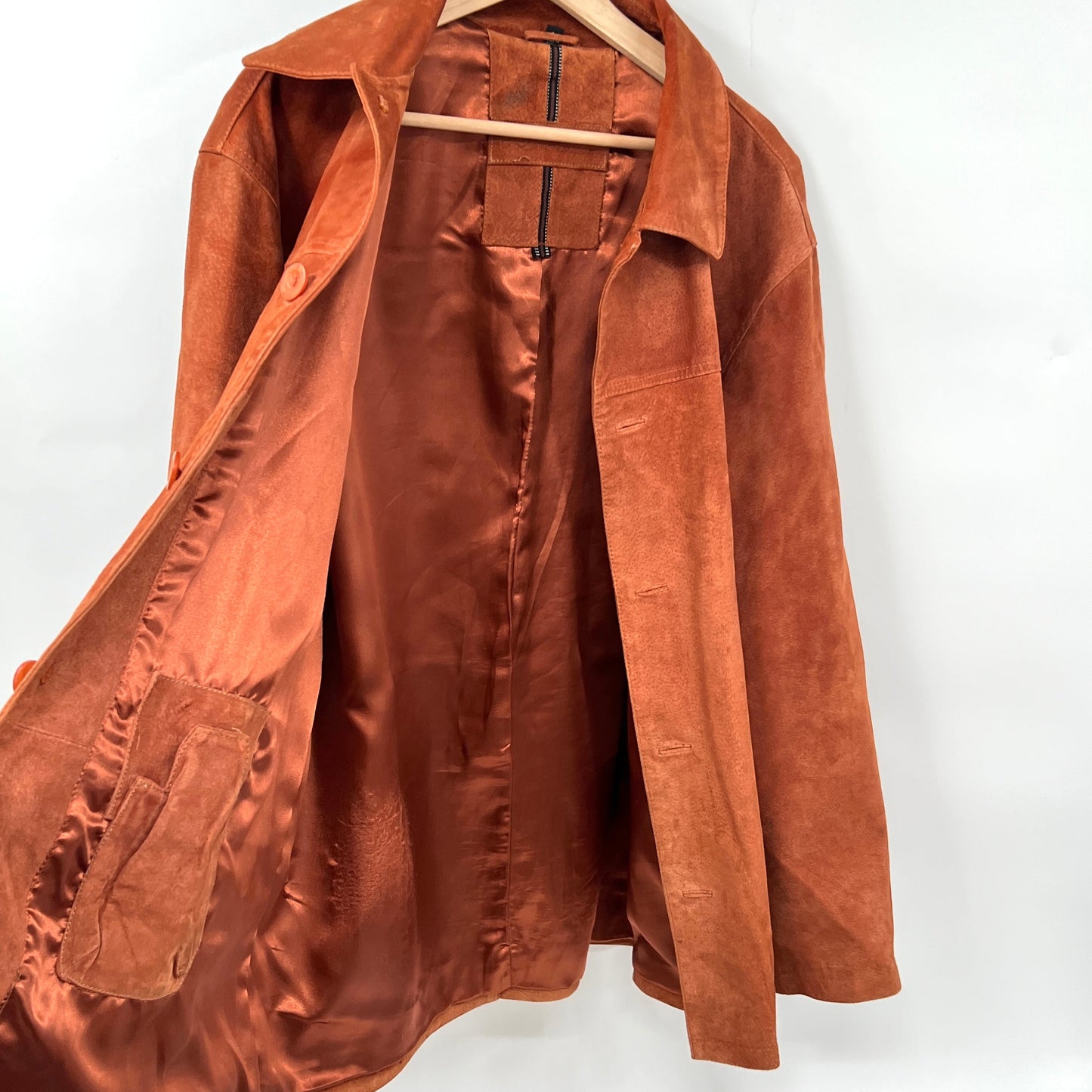 Vintage Britches Boxy Long Leather Jacket
