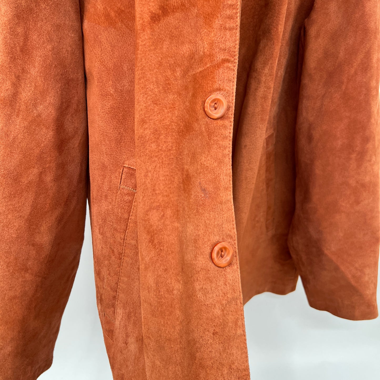 Vintage Britches Boxy Long Leather Jacket