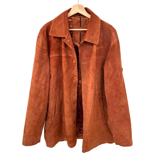 Vintage Britches Boxy Long Leather Jacket