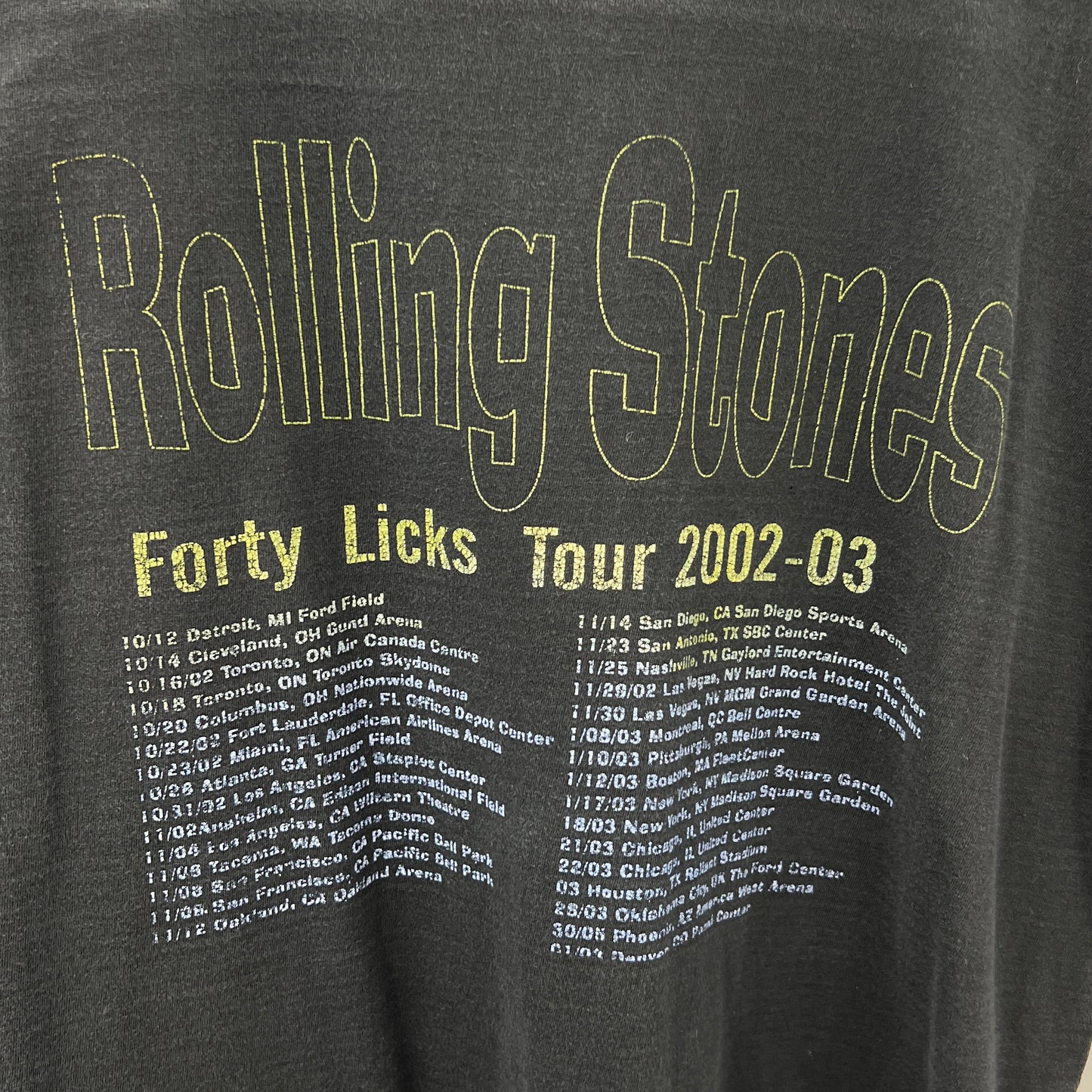 Vintage Faded Rolling Stones Fourty Licks '02-'03 Tour T-shirt