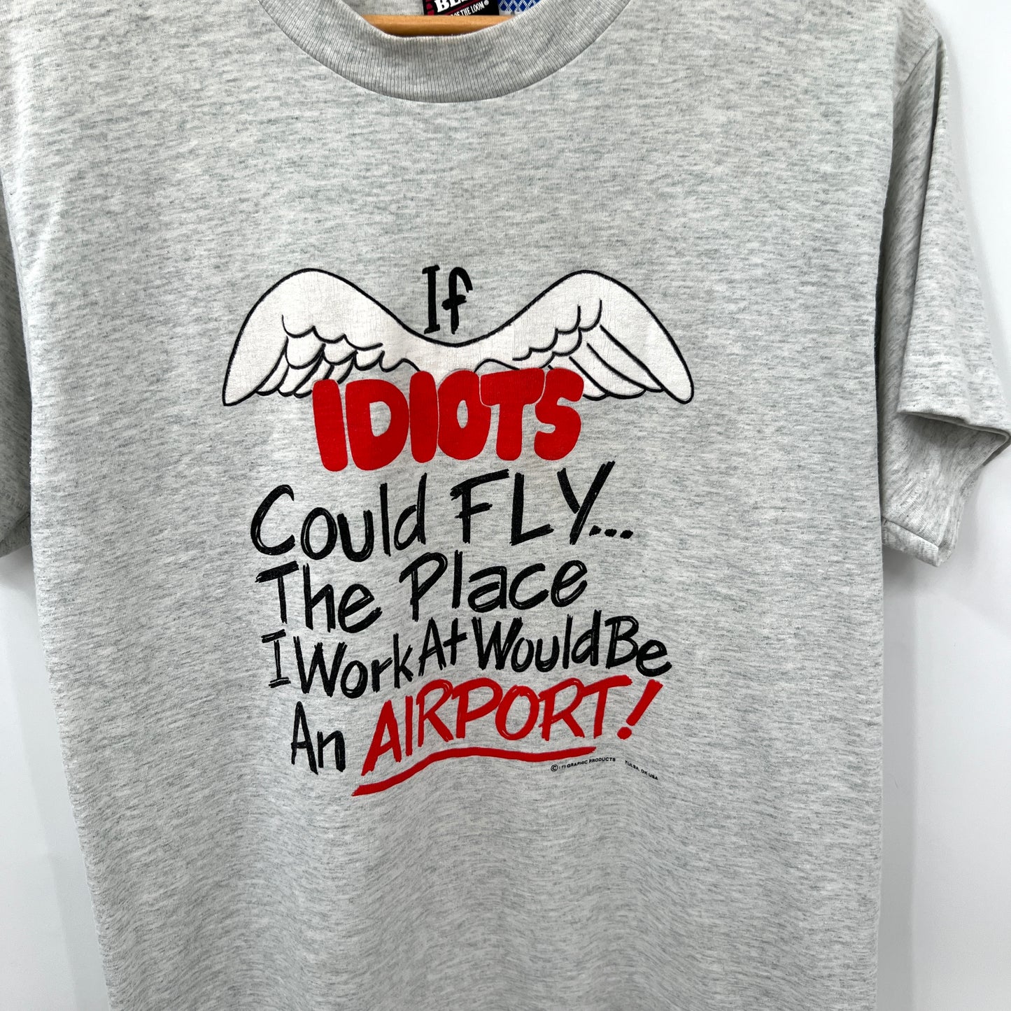 Vintage Best Fruit of the Loom "Idiots" Graphic T-shirt