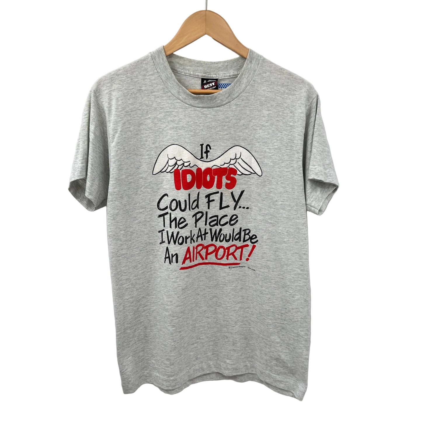Vintage Best Fruit of the Loom "Idiots" Graphic T-shirt