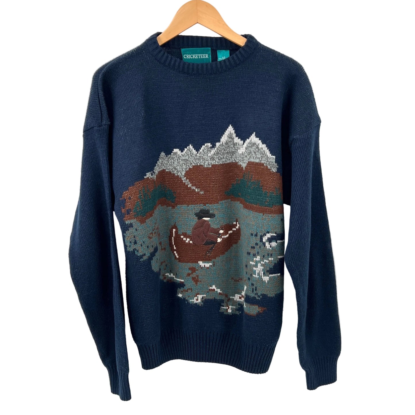 Vintage Knit Landscape Crewneck Sweater
