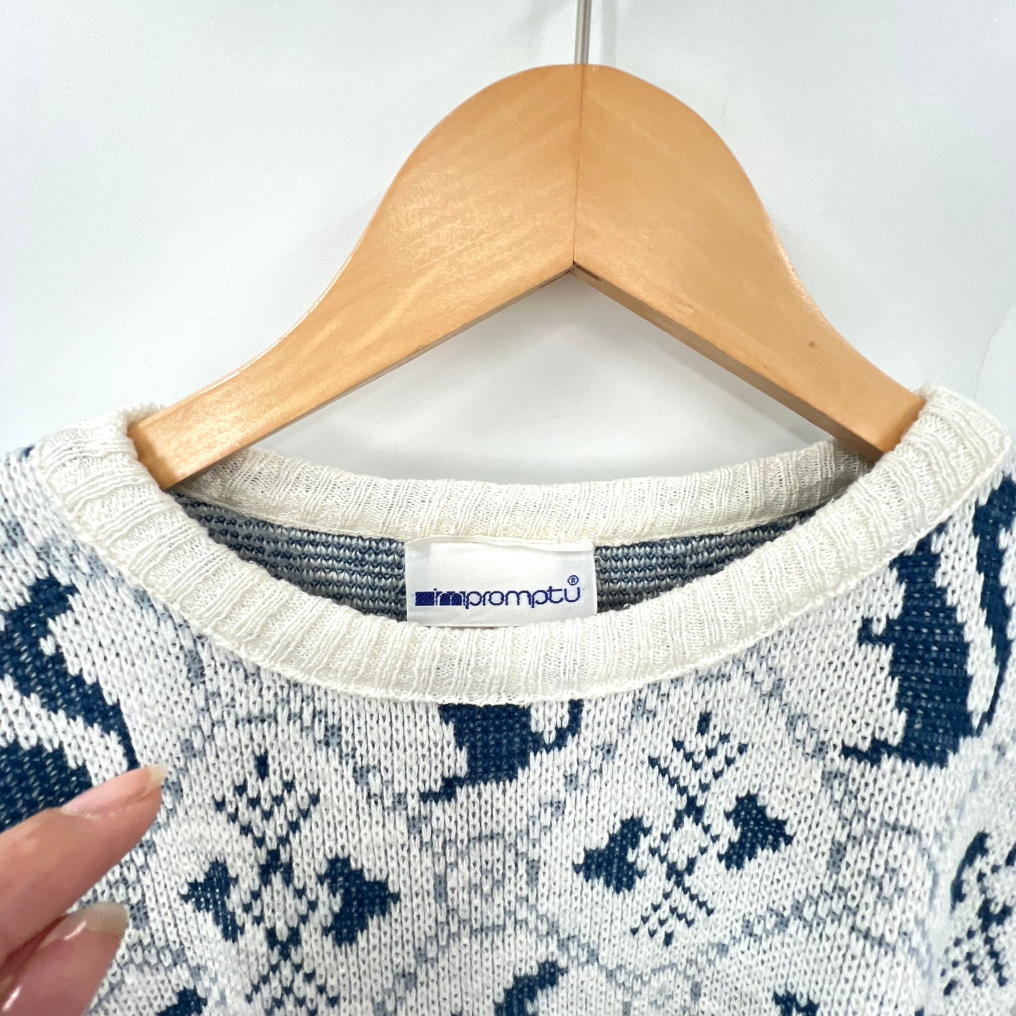 Vintage Impromptu Squirrel Print Sweater