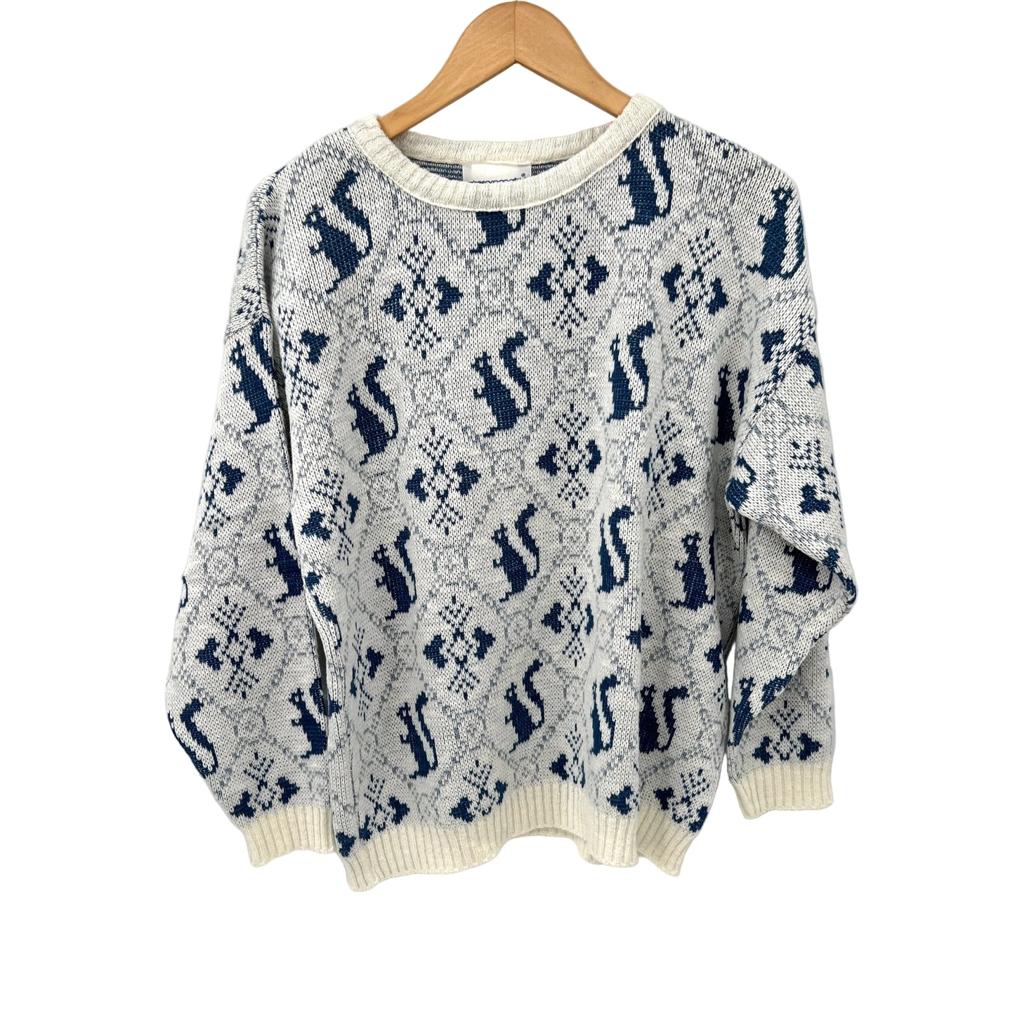 Vintage Impromptu Squirrel Print Sweater
