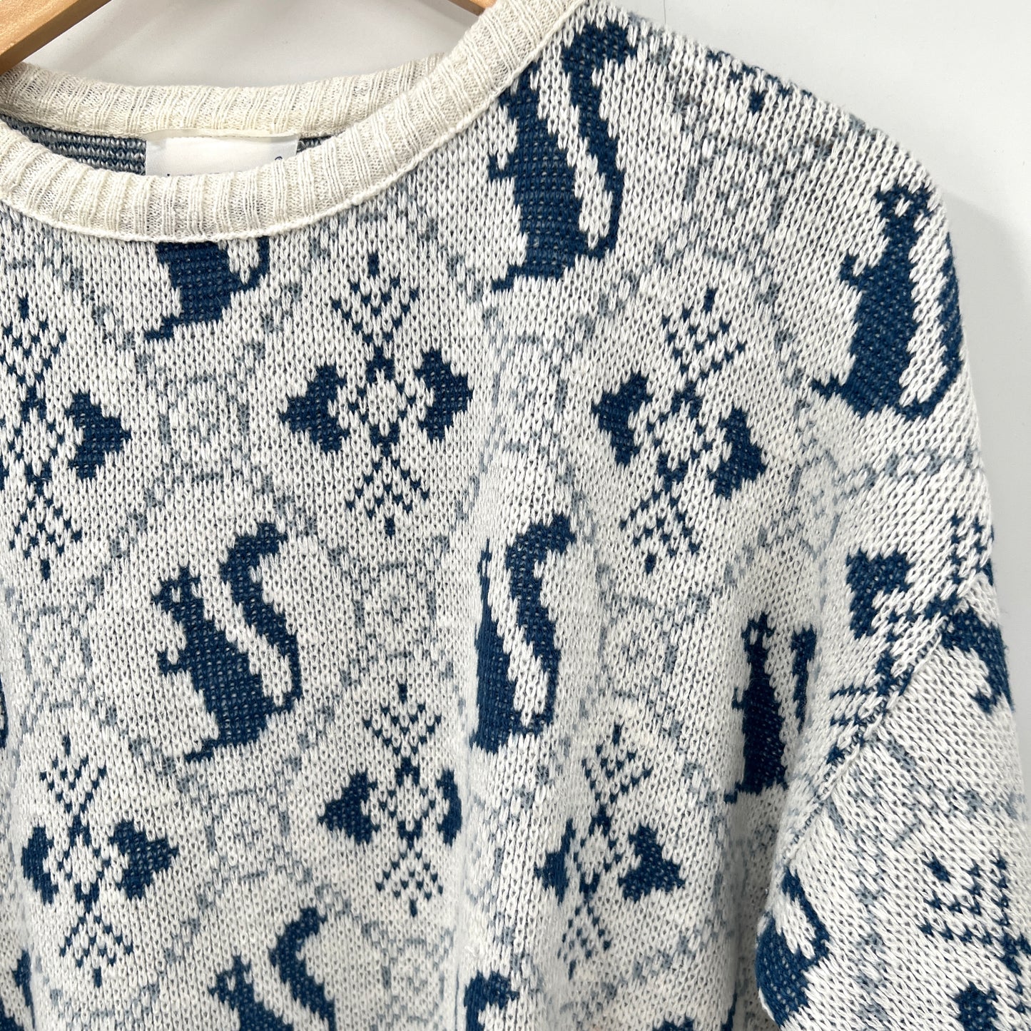 Vintage Impromptu Squirrel Print Sweater