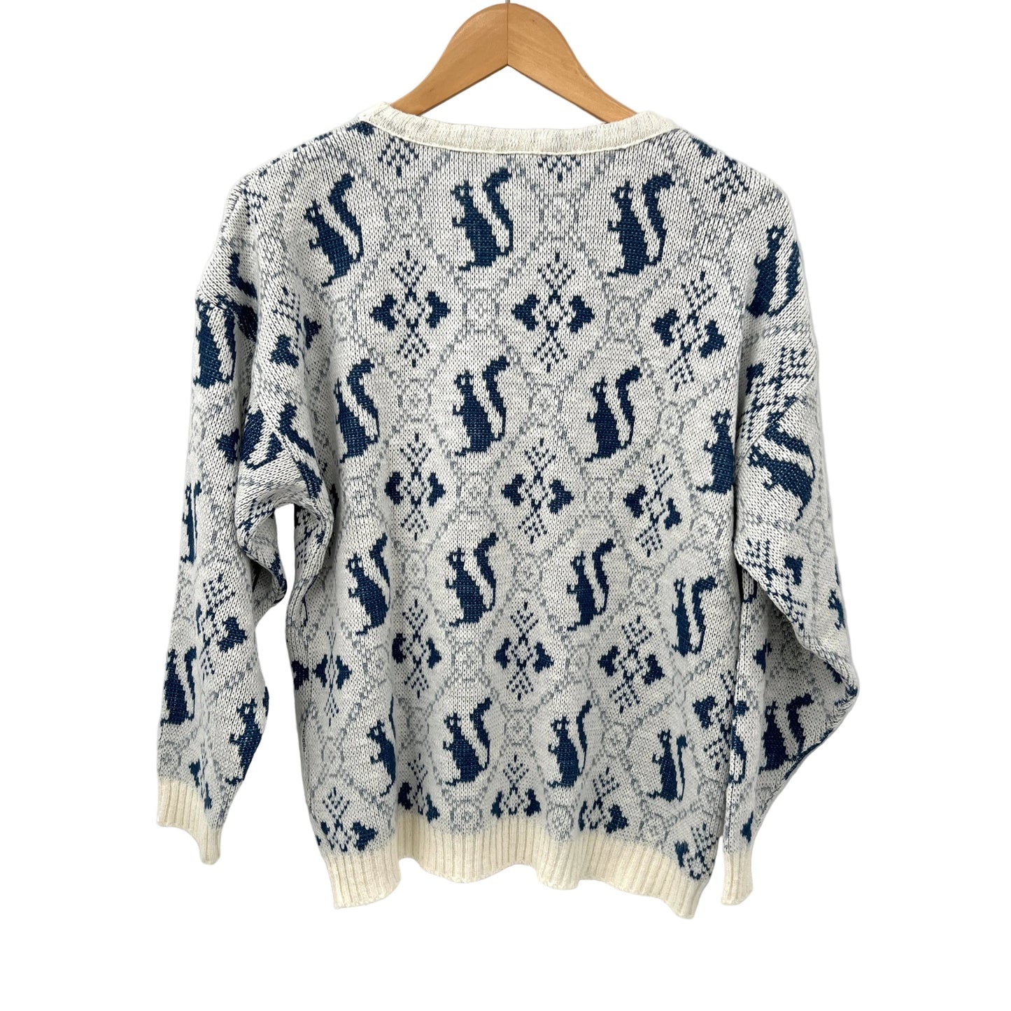 Vintage Impromptu Squirrel Print Sweater