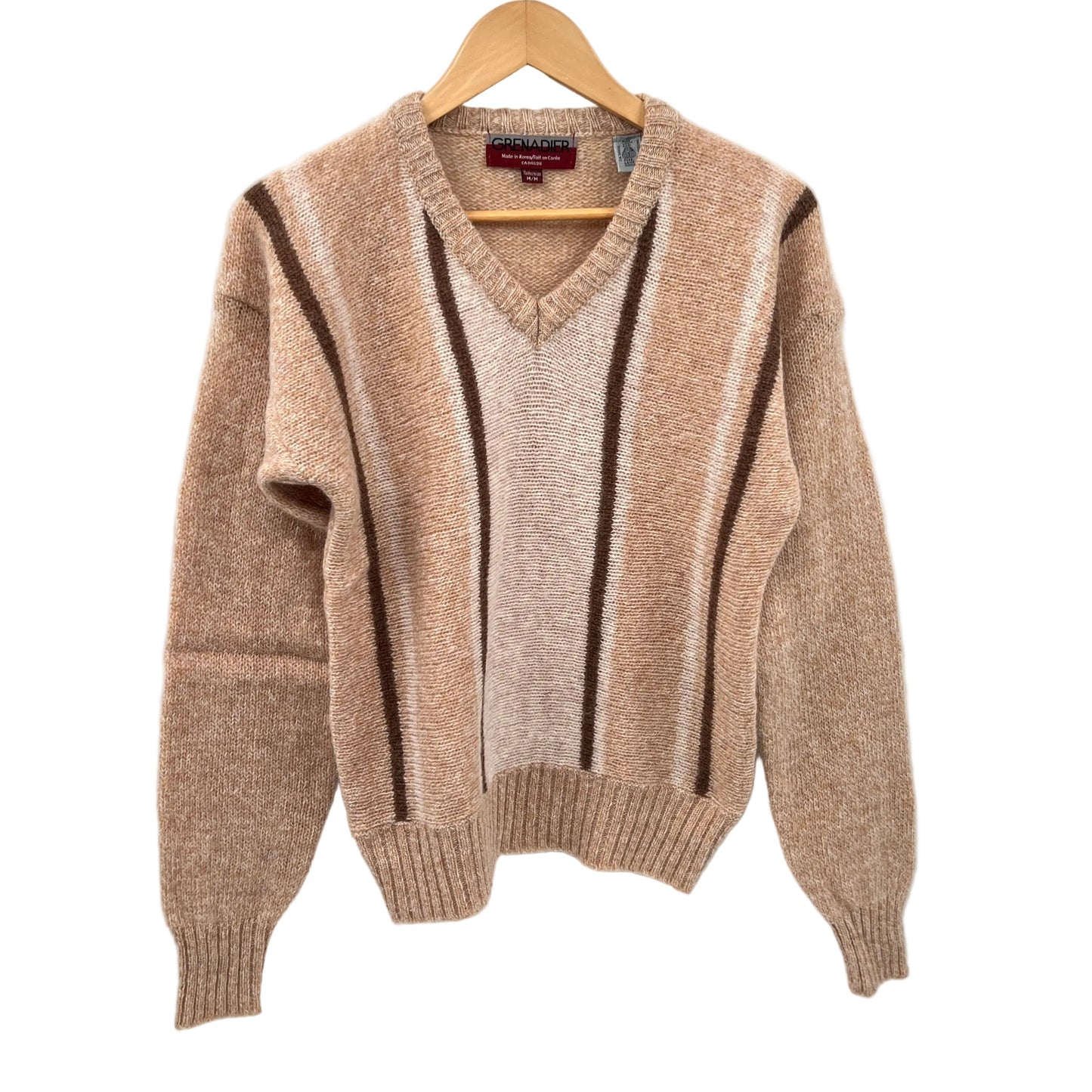 Vintage Grenadier Virgin Wool V-neck Sweater