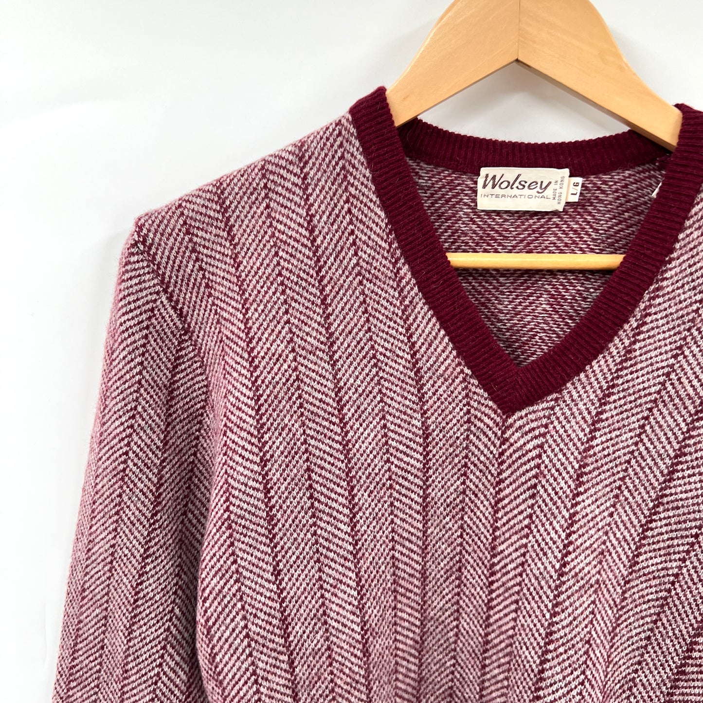 Vintage Wolsey Wool V-neck Sweater