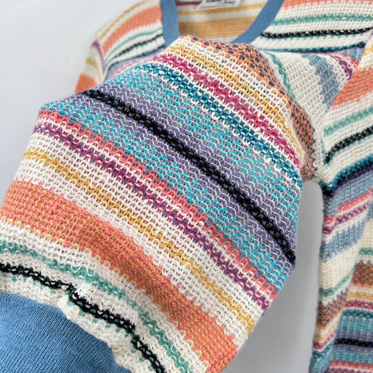 Vintage Graffiti Multicolour Stripes Knit Sweater